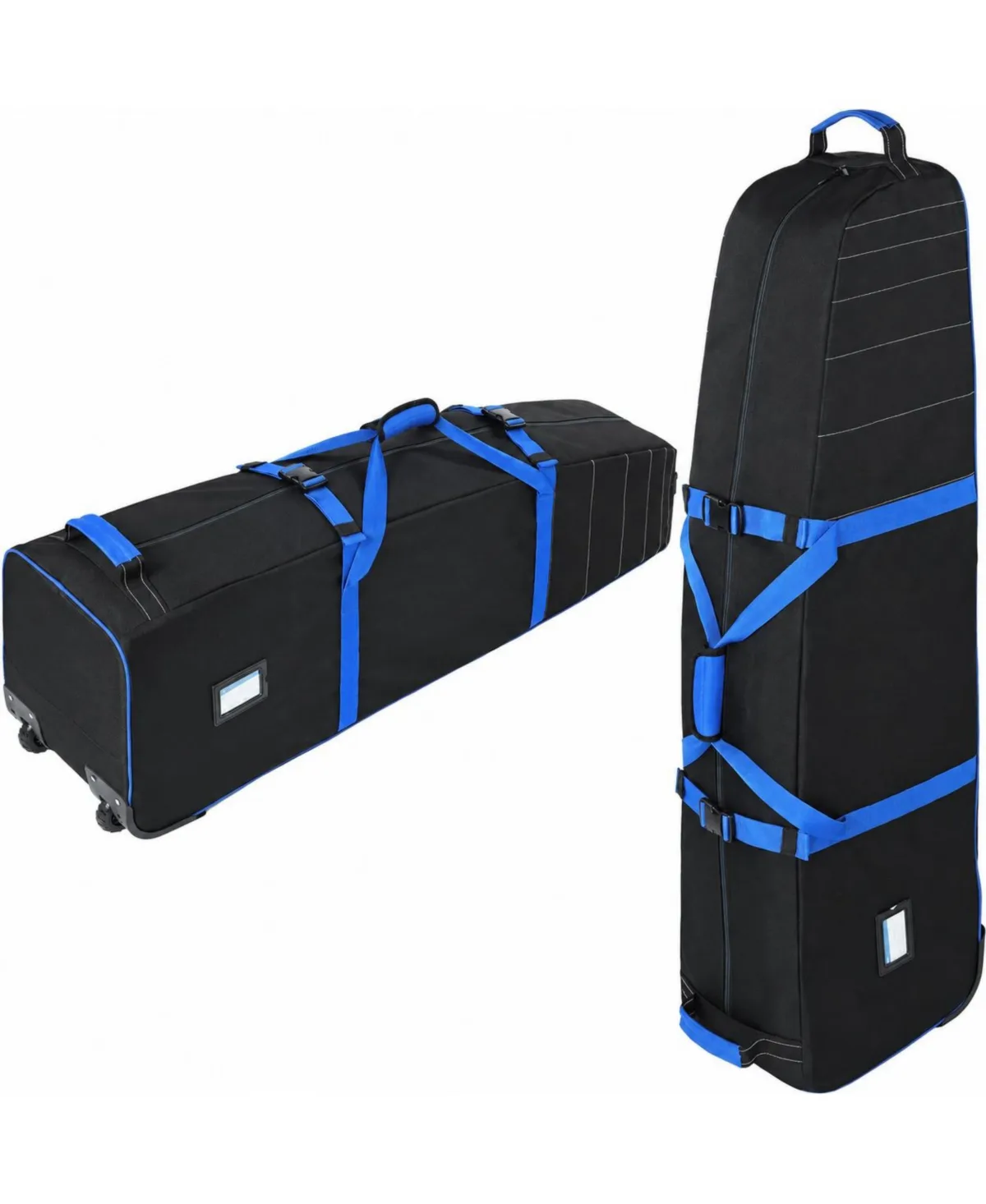 Wheeled Golf Club Travel Bag Mid Open Padded Carrier with Compression Straps by Furlihong