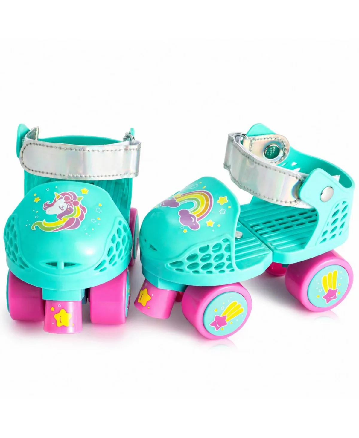 Adjustable Beginner Quad Roller Skates Unicorn Green by Magicorange