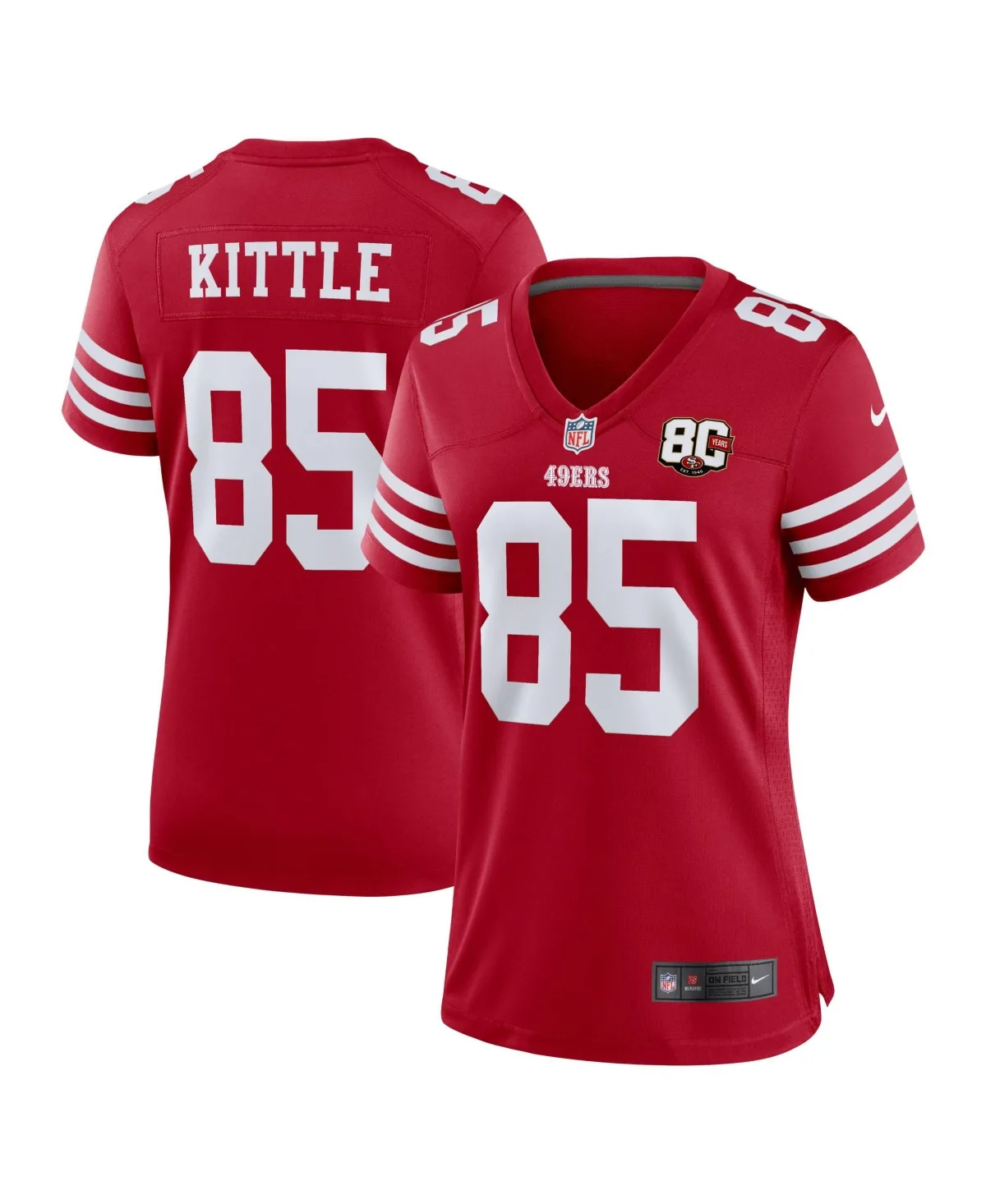 San Francisco 49ers George Kittle 80th Anniversary Game Jersey by Nike