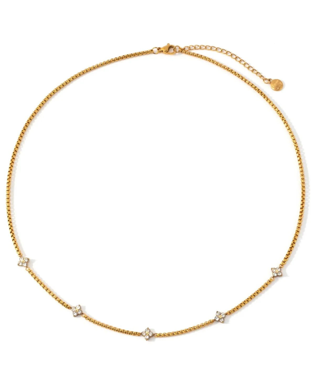 Cubic Zirconia Blossom Station Necklace by Mint & Lily
