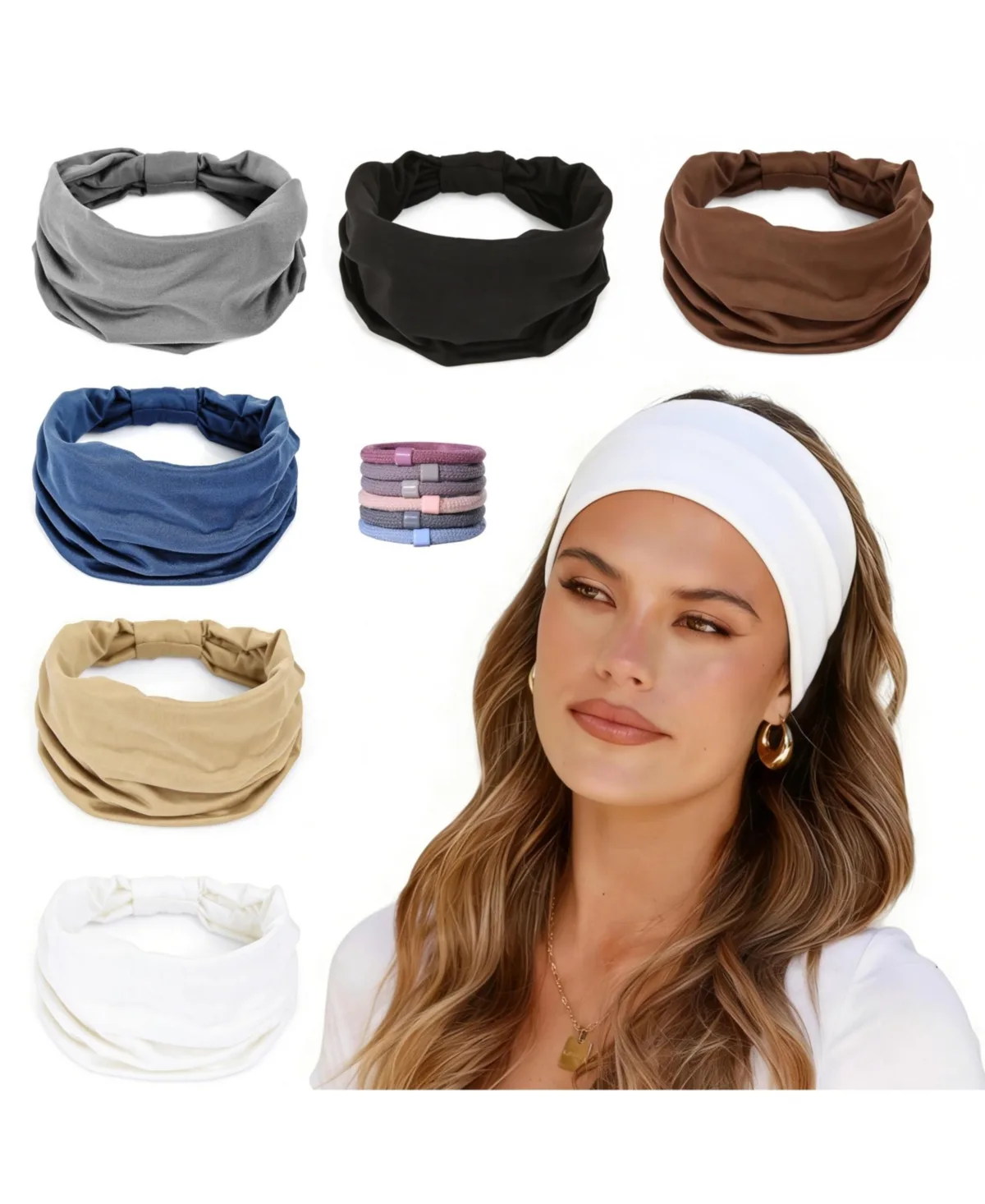 Wide Non-Slip Knotted Headbands