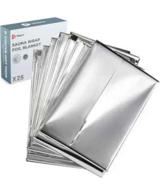 Sauna Wrap Foil Blanket 63 x 82.5 Disposable Thermal Blanket Insert for Infrared Sauna Body Heat Retention Warmth by Lifepro