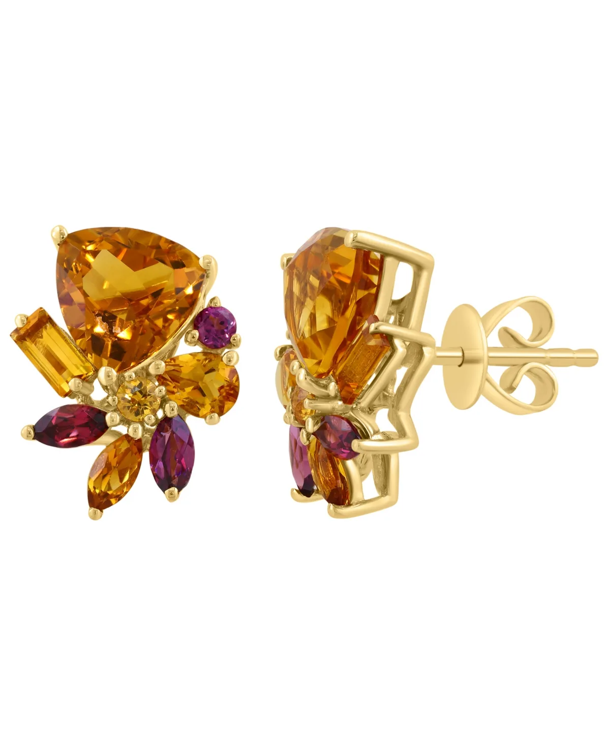 Multi-Stone Stud Earrings (3-5/8 ct. t.w.) in 14K Yellow Gold by Effy Collection
