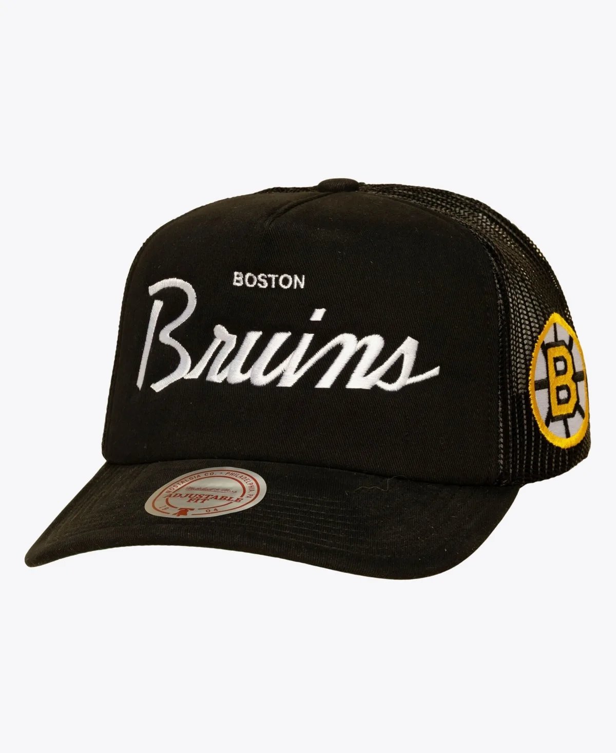 Boston Bruins Head Coach Trucker Adjustable Hat by Mitchell & Ness