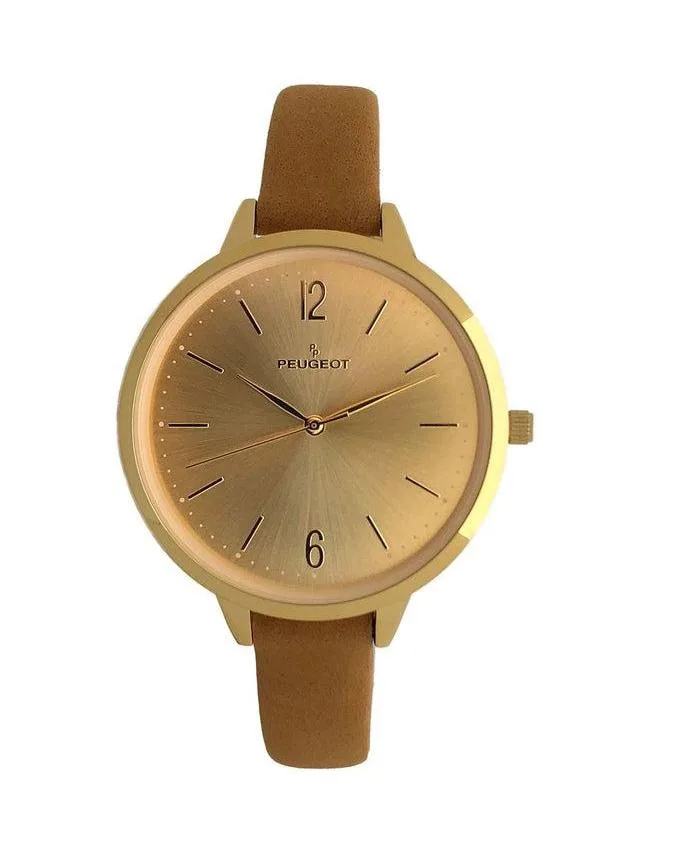 38mm Tan Watch Minimalist Skinny 11mm Strap Watch