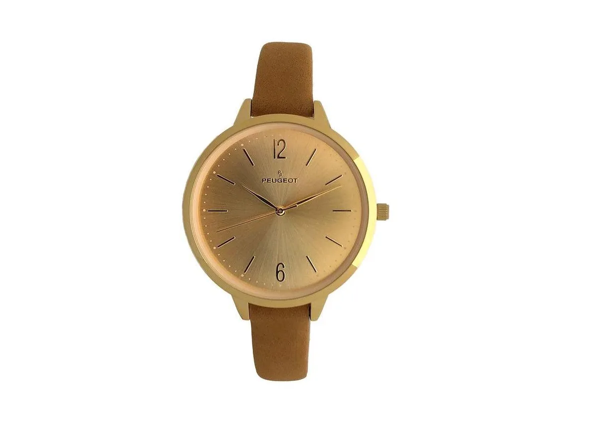 38mm Tan Watch Minimalist Skinny 11mm Strap Watch