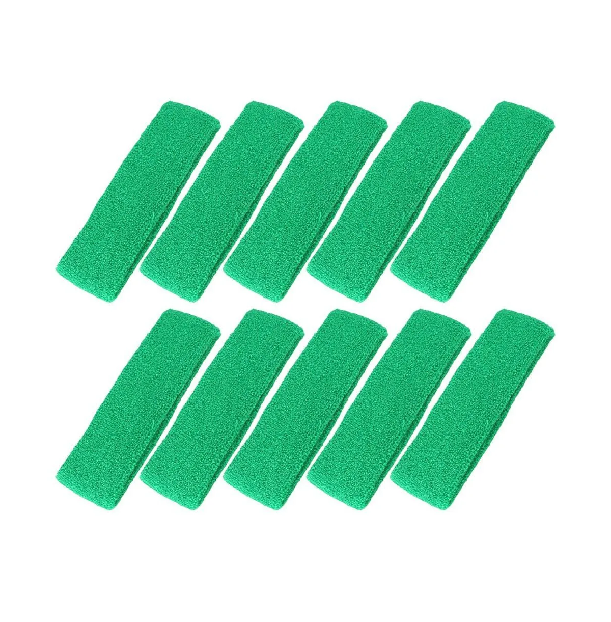 10 Pack Cotton Sports Headbands Sweat Absorbent for Workout Gym Outdoor Activities by Furlihong