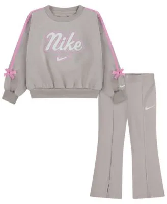 Juxta Girl Bow Stripe Top Leggings 2-Piece Set by Nike