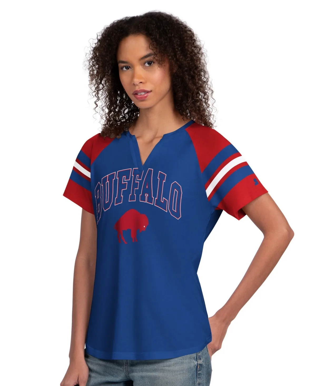 Buffalo Bills Game on Notch Neck Raglan T-Shirt