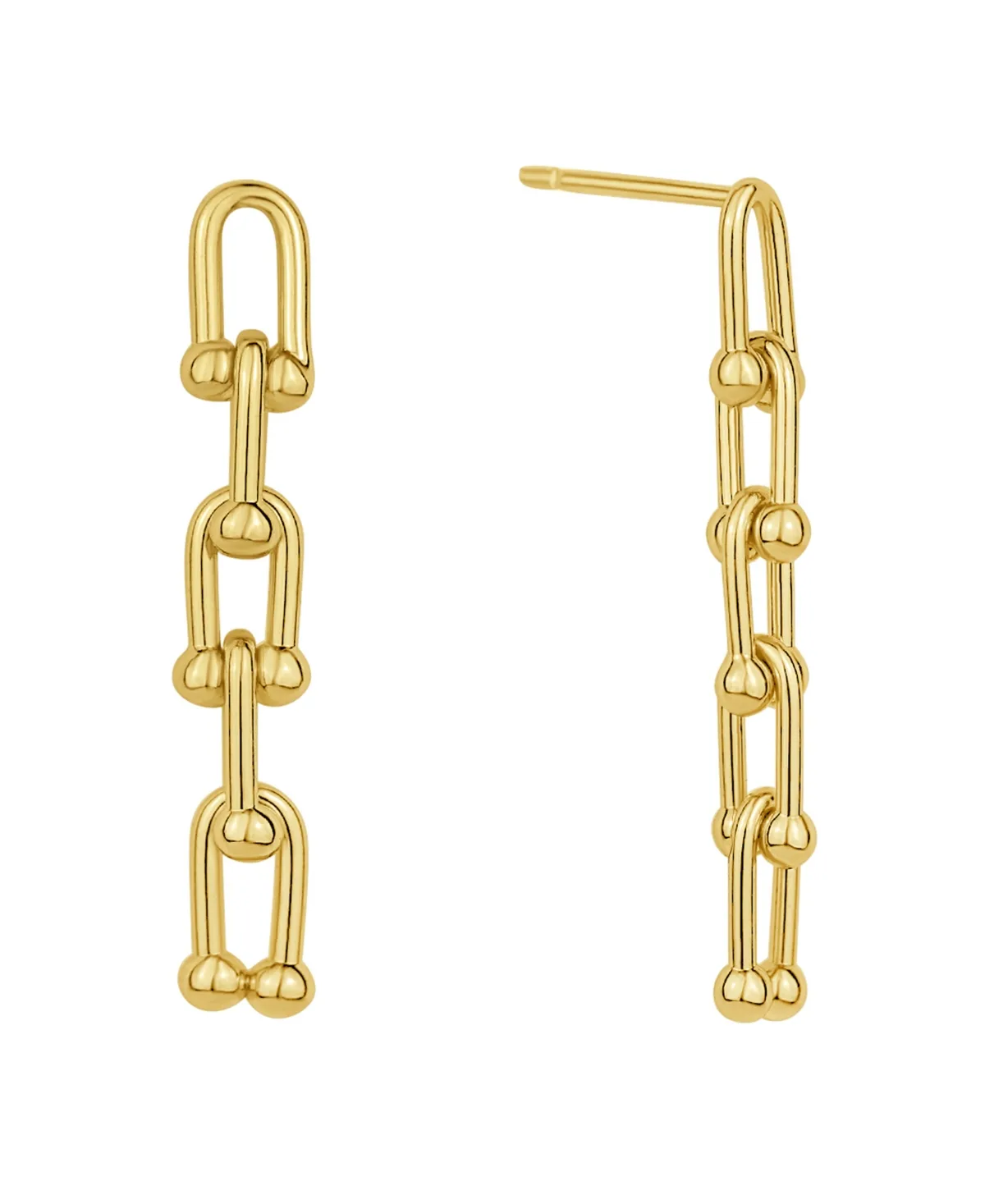 Drop 18K Gold Plated or Silver Plated Link Earring by And Now This