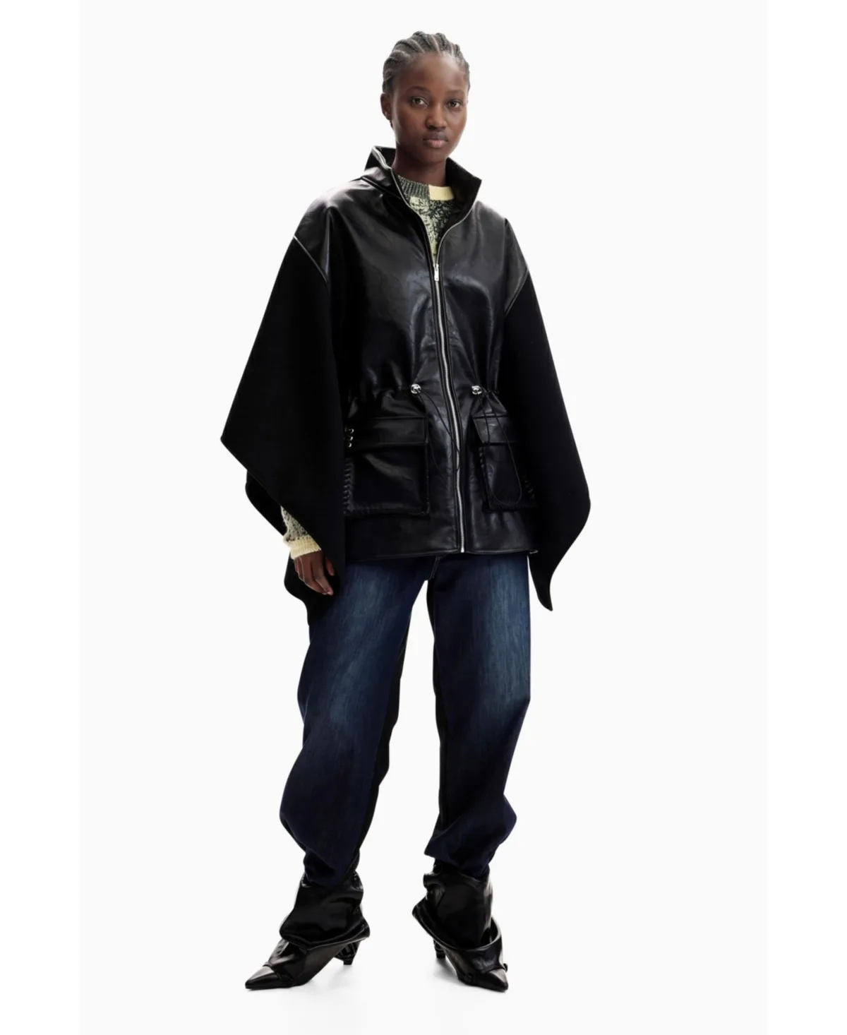 Poncho Leather Effect by Desigual