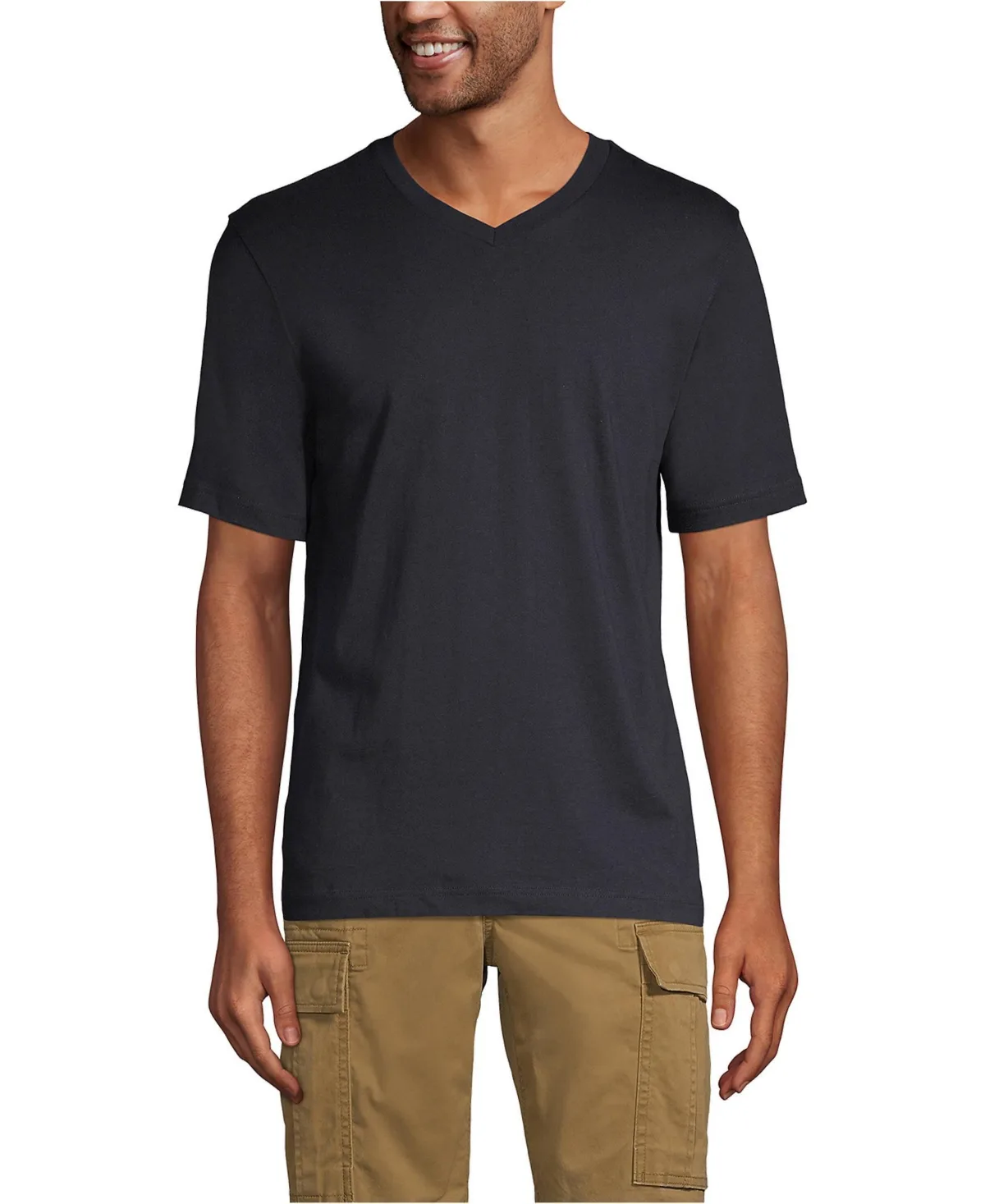 Super-T Short Sleeve V-Neck T-Shirt by Lands' End