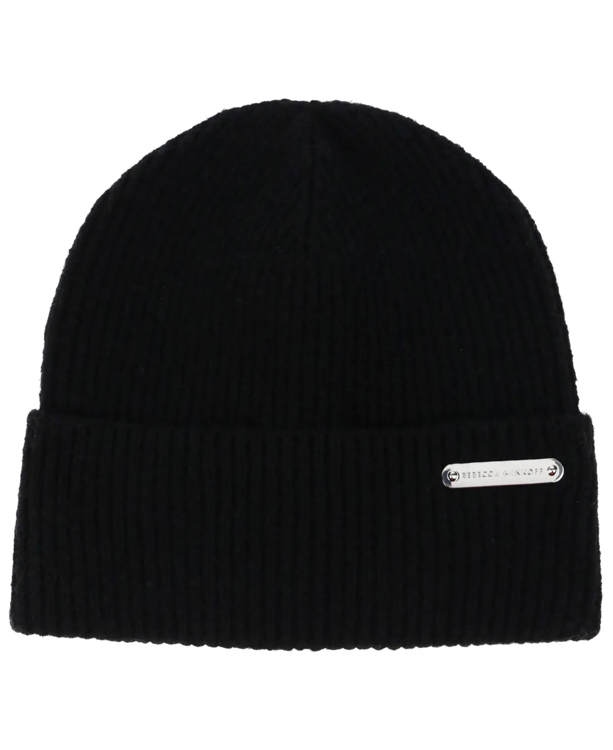 Rib Knit Fold-Over Cuff Stretch Fit Beanie by Rebecca Minkoff