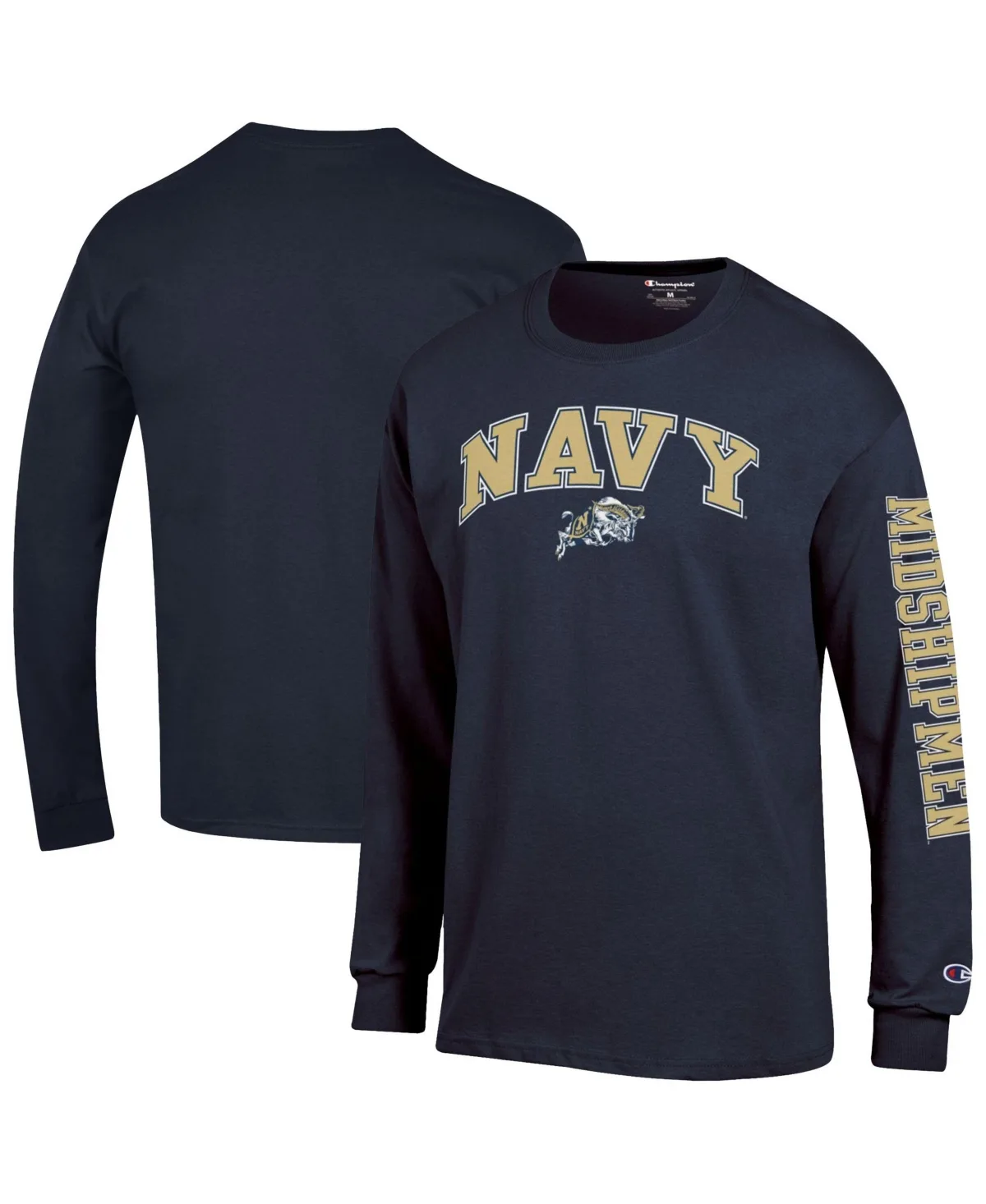 Midshipmen Arch Over Logo 2-Hit Long Sleeves T-Shirt by Champion