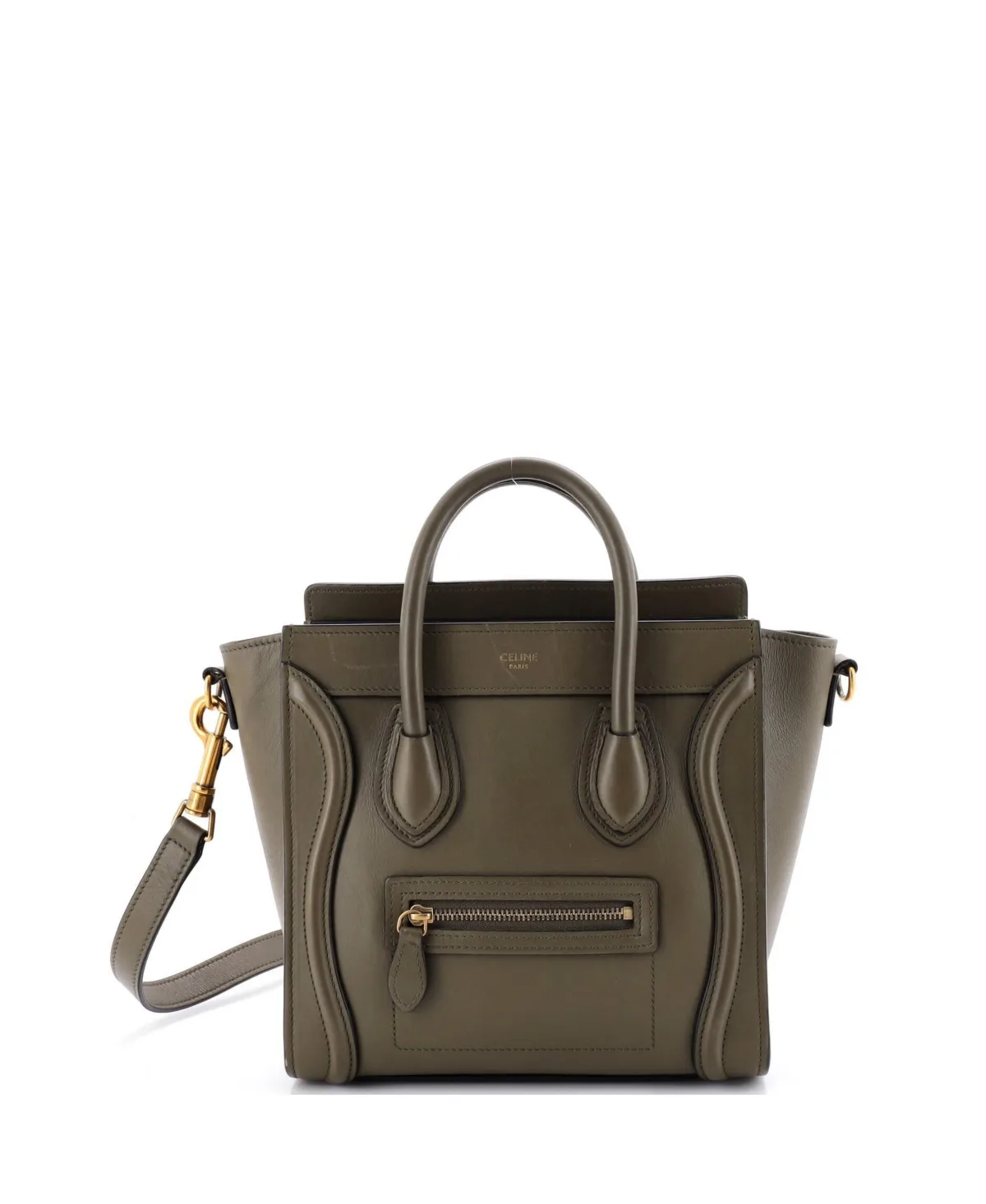 Pre-Owned Nano Luggage Leather Crossbody Bag