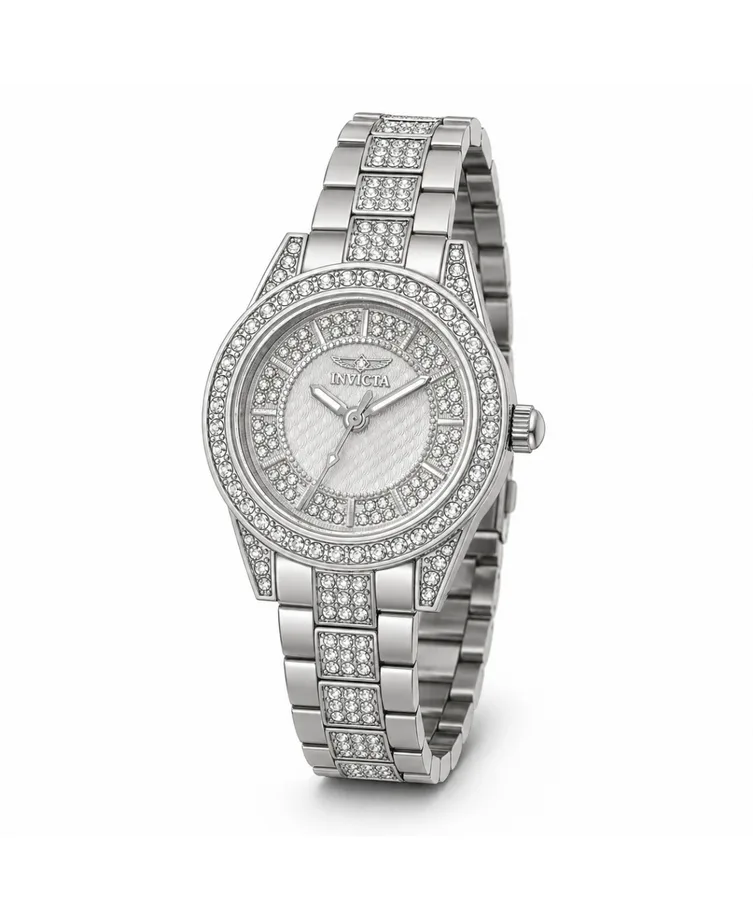 Quartz Wildflower Water-Resistant Stainless Steel Bracelet Watch, 32mm by Invicta