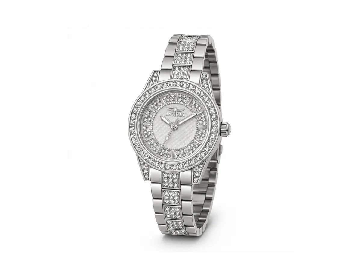 Quartz Wildflower Water-Resistant Stainless Steel Bracelet Watch, 32mm by Invicta