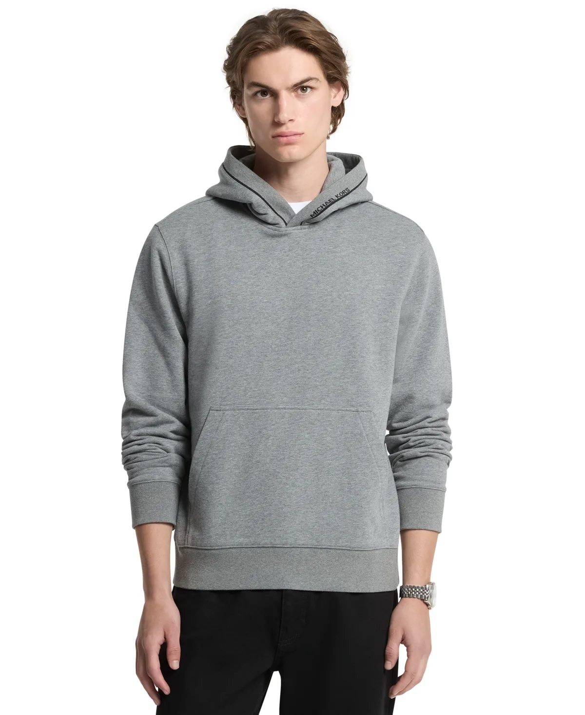 Cotton-Blend Regular-Fit Kangaroo-Pocket Hoodie