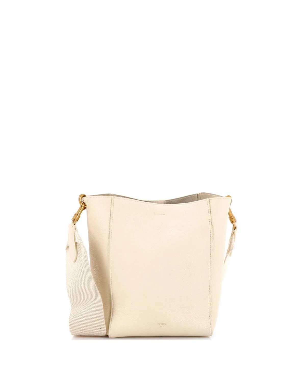 Pre-Owned Small Sangle Seau Bag Calfskin by Celine