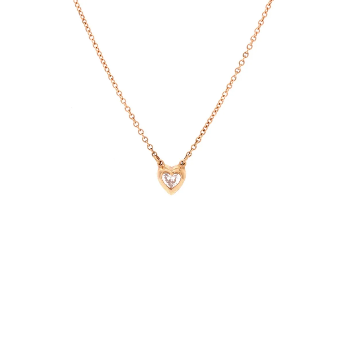 Pre-Owned Tiffany & Co Elsa Peretti Diamonds by the Yard Heart Pendant Necklace by Tiffany & Co.
