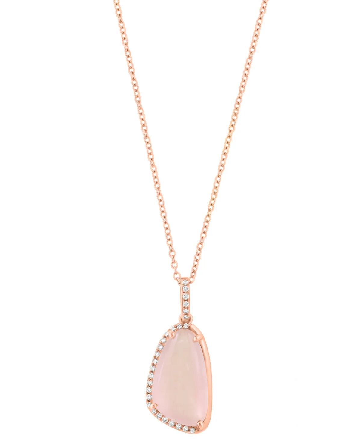 Quartz and Diamond Pendant Necklace (quartz 6-3/4 ct. t.w., Diamond 1/10 ct. t.w.) in 14k Rose Gold by Effy Collection