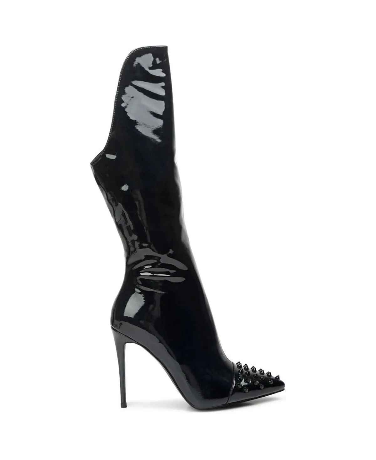 Forbidden Stud Stiletto Calf Boots by London Rag