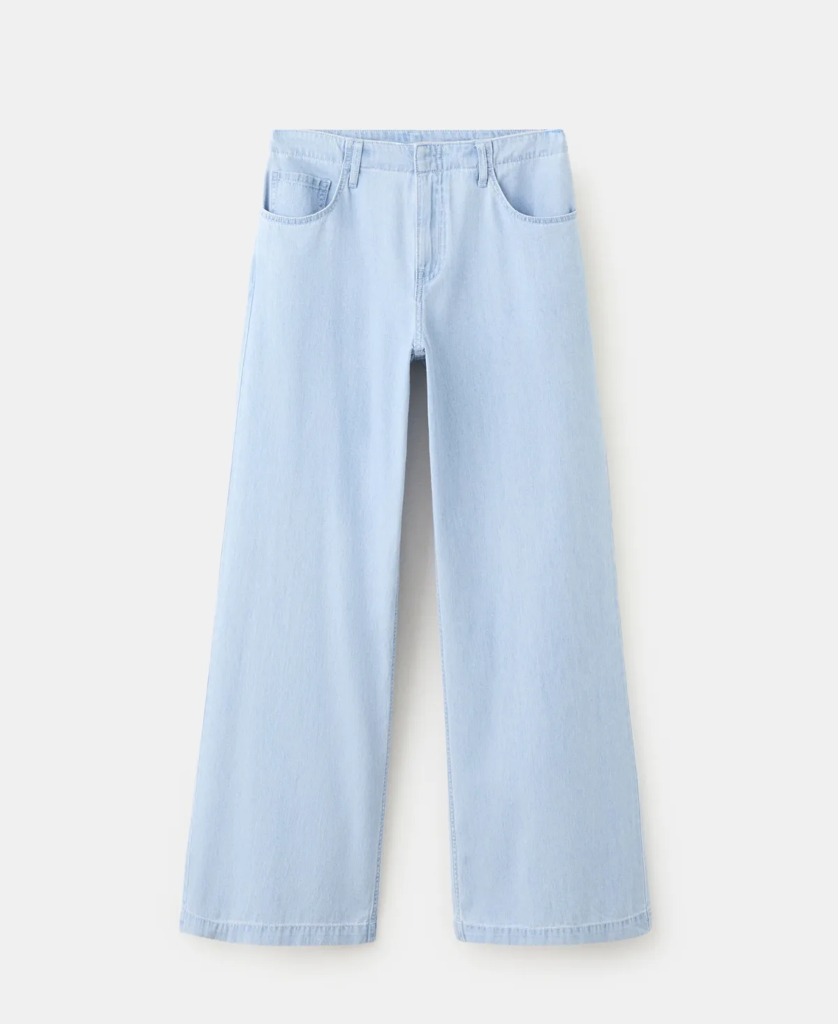 Wide Leg Mid-Rise Jeans by Mango