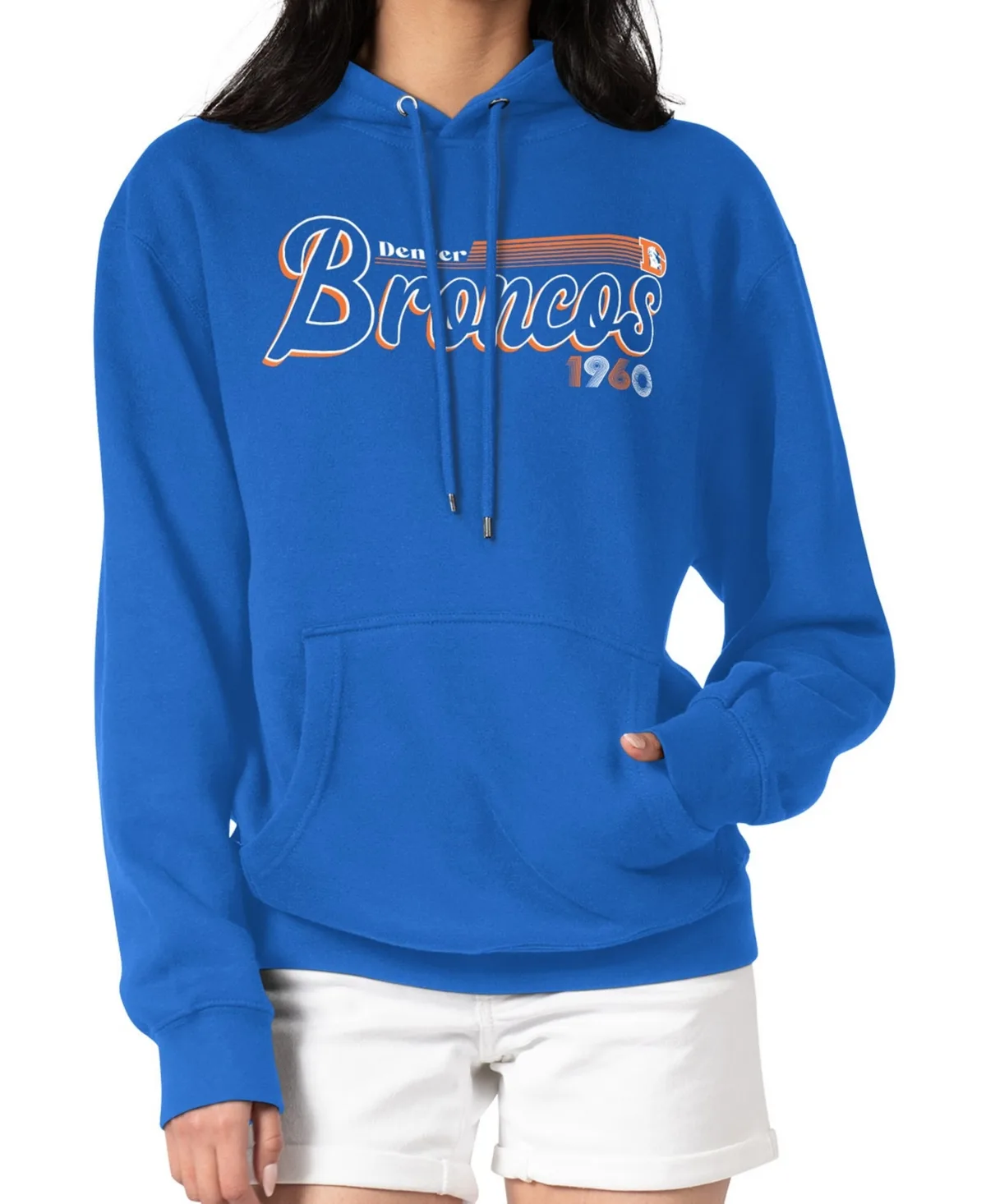 Denver Broncos Groovy Script Pullover Hoodie by Starter