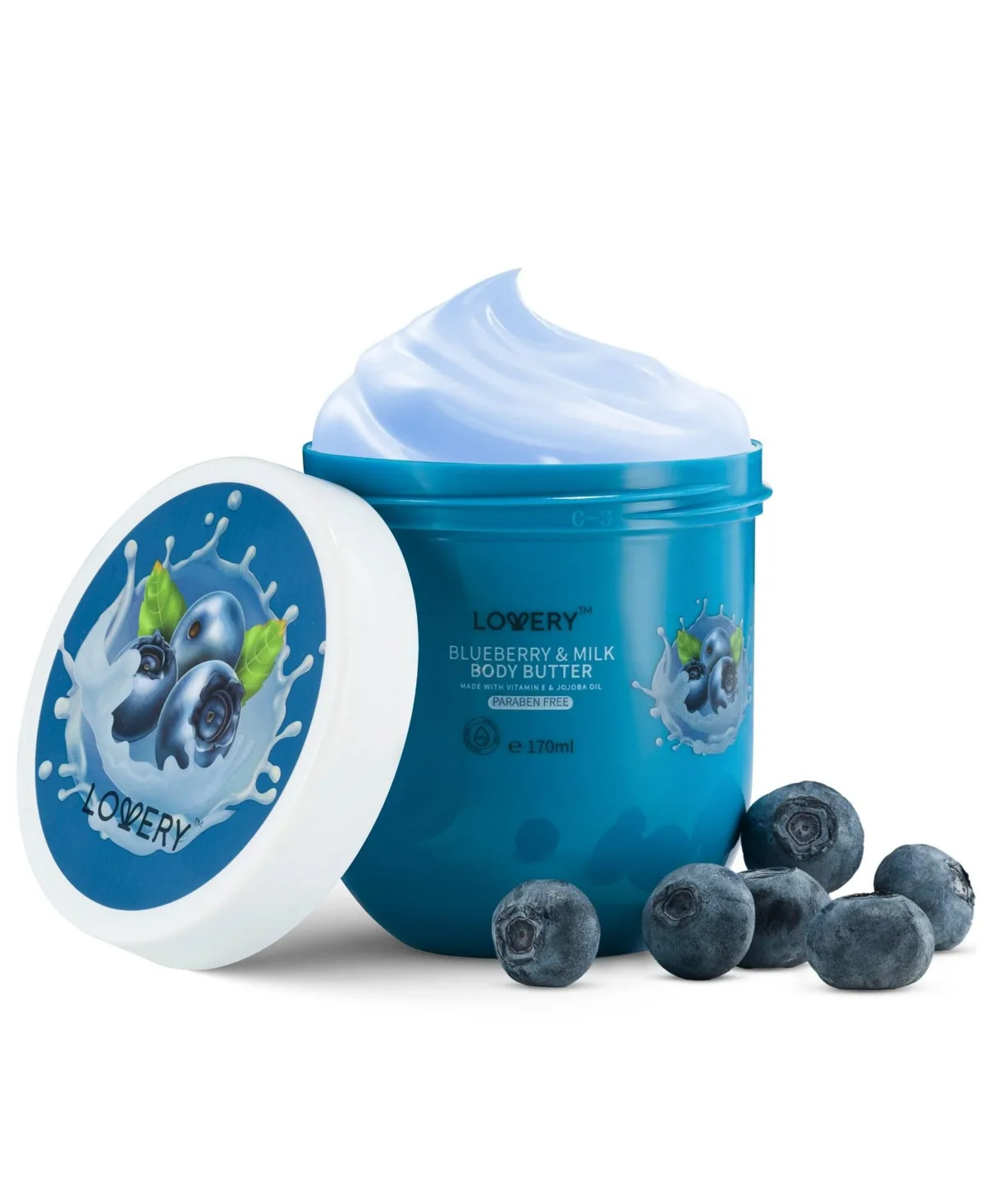 Blueberry Milk Body Butter, Bath and Body Care Set by Lovery