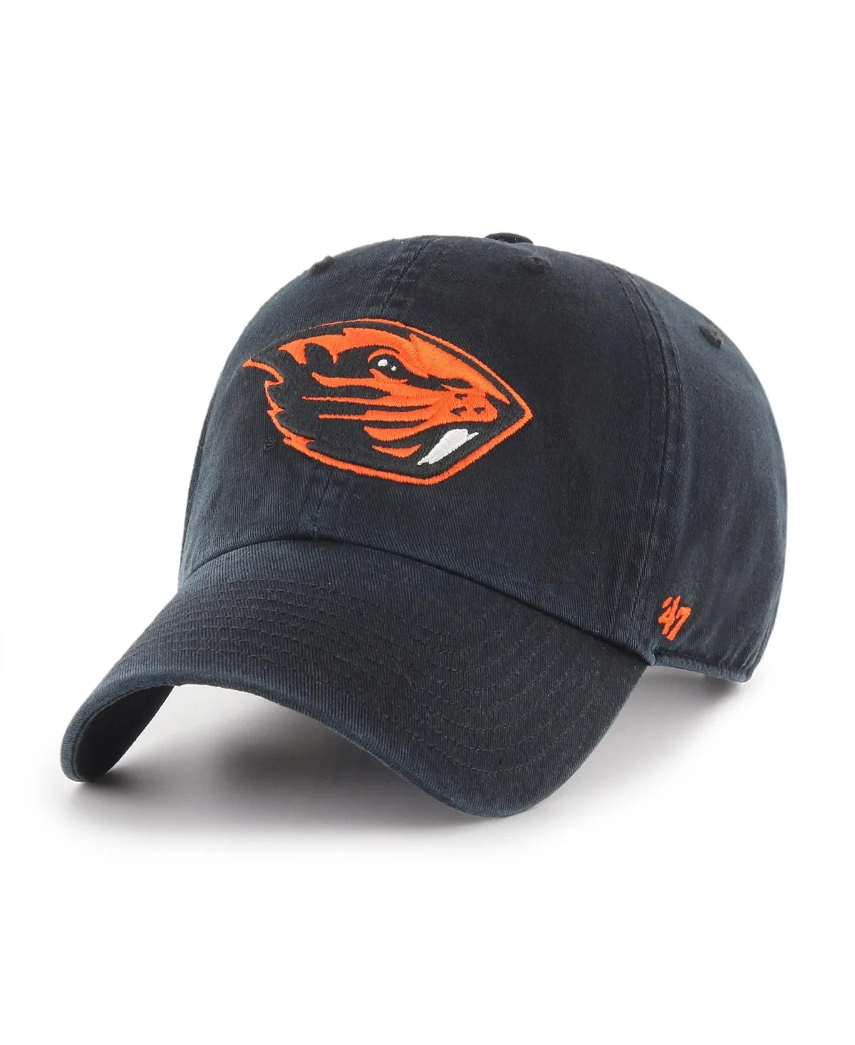 47 Black Oregon State Beavers Clean Up Adjustable Hat by 47 Brand
