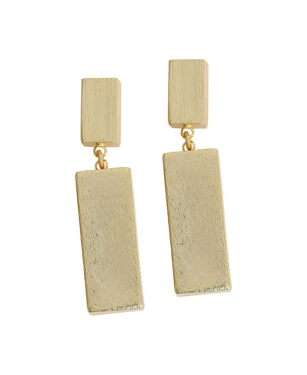 Geometric-Bar Drop Earrings