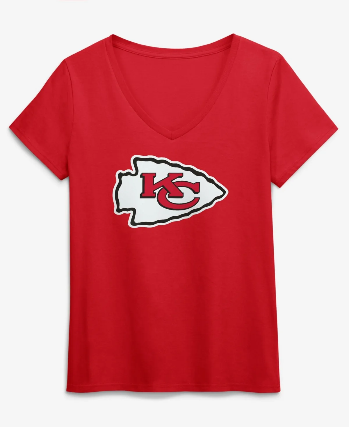 Kansas City Chiefs Primary Logo V-Neck T-Shirt by Logo Athletic