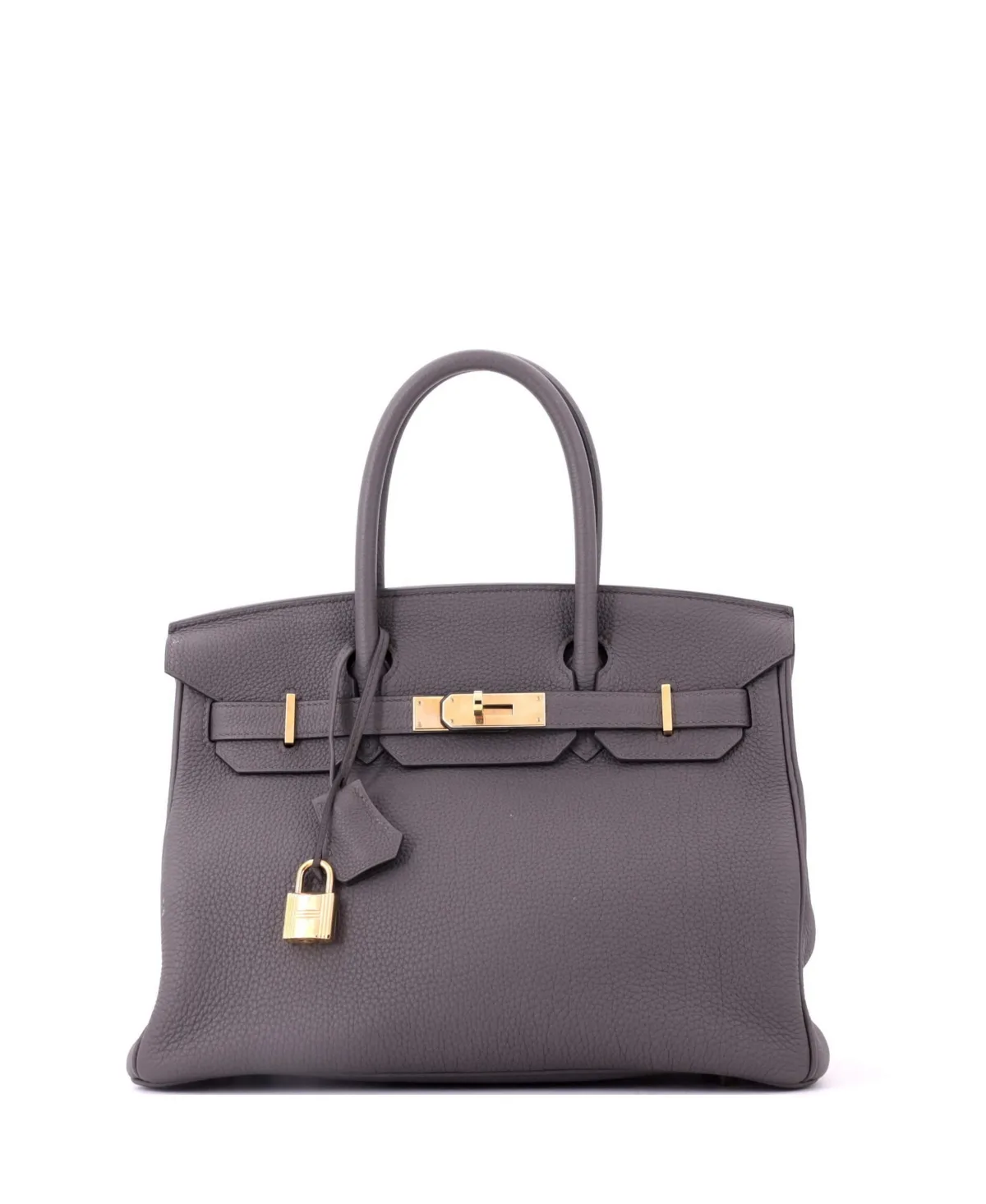 Pre-Owned Hermes Birkin 30 Handbag Togo with Rose Gold Hardware by Hermes