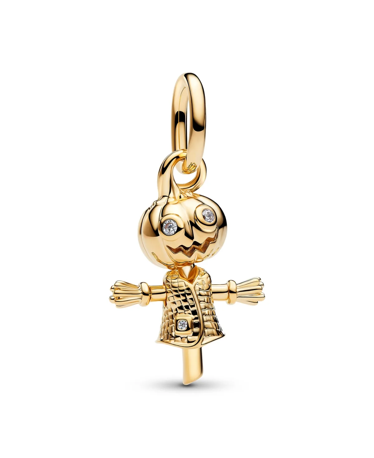 Cubic Zirconia Pumpkin Scarecrow Dangle Charm by Pandora