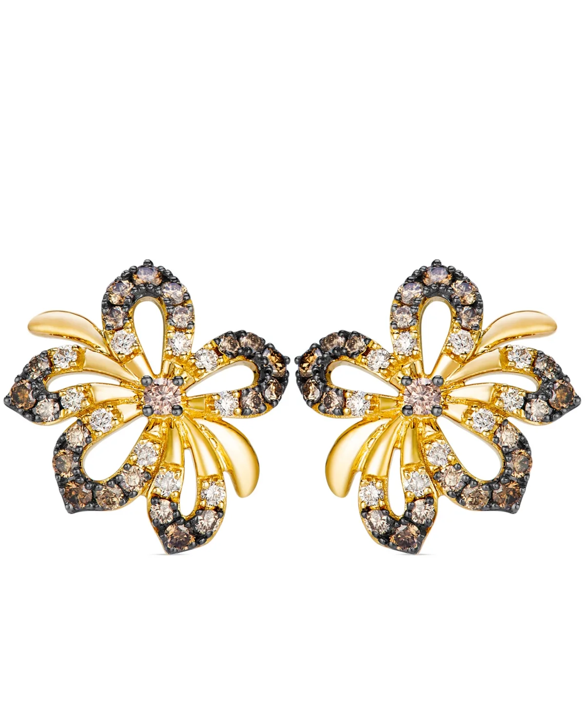 Chocolate Diamond Stud Earrings (1 1/2 ct. t.w.) in 14k Yellow Gold by Le Vian