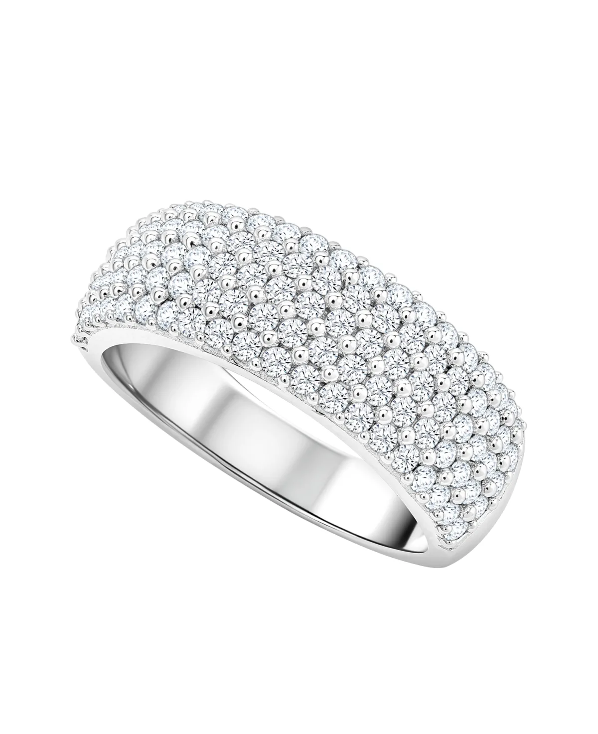 Diamond Multi Row Ring (1 ct. t.w.) in 14k White Gold by Macy's