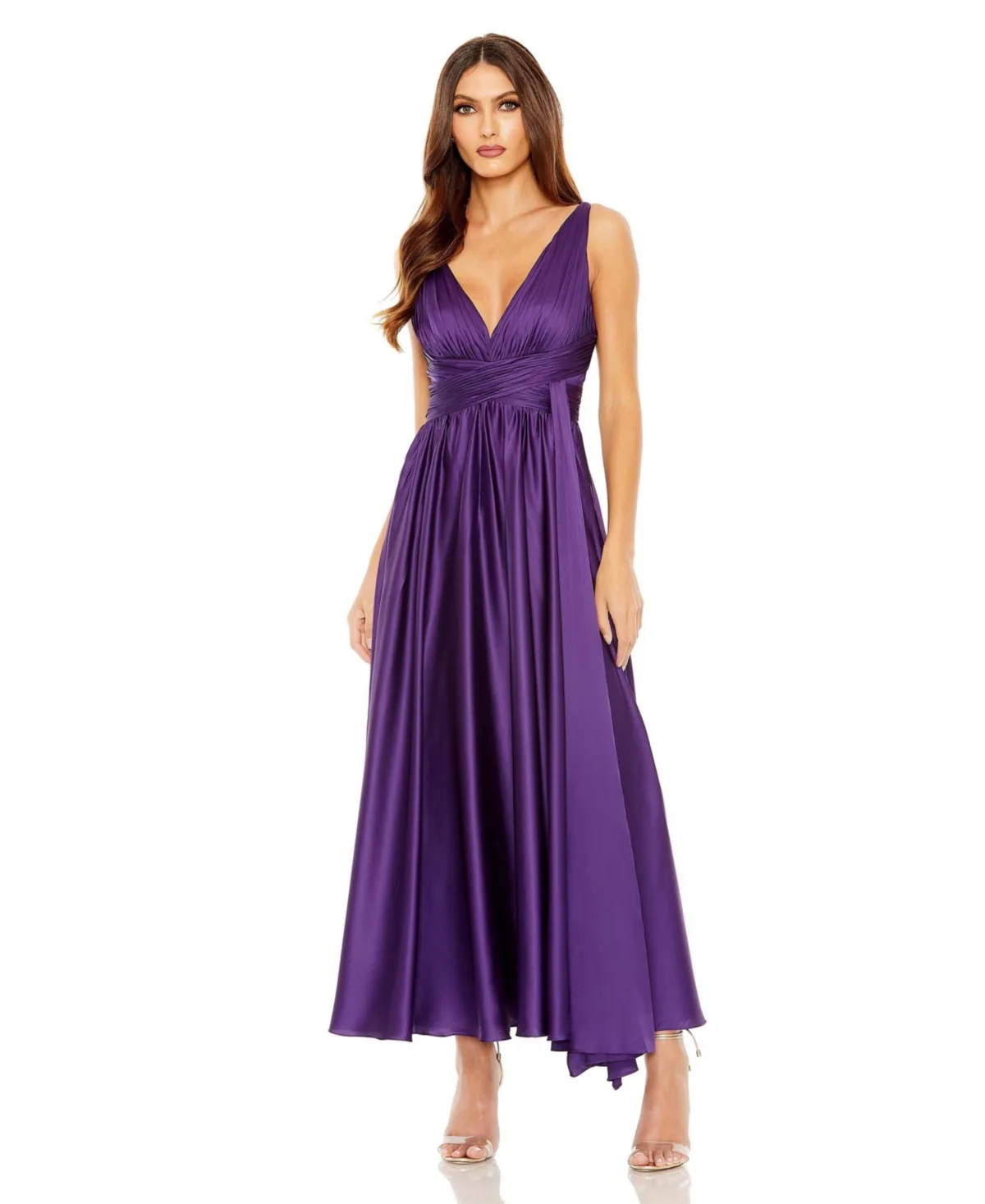 Ruched Top Halter Gown by M.A.C.