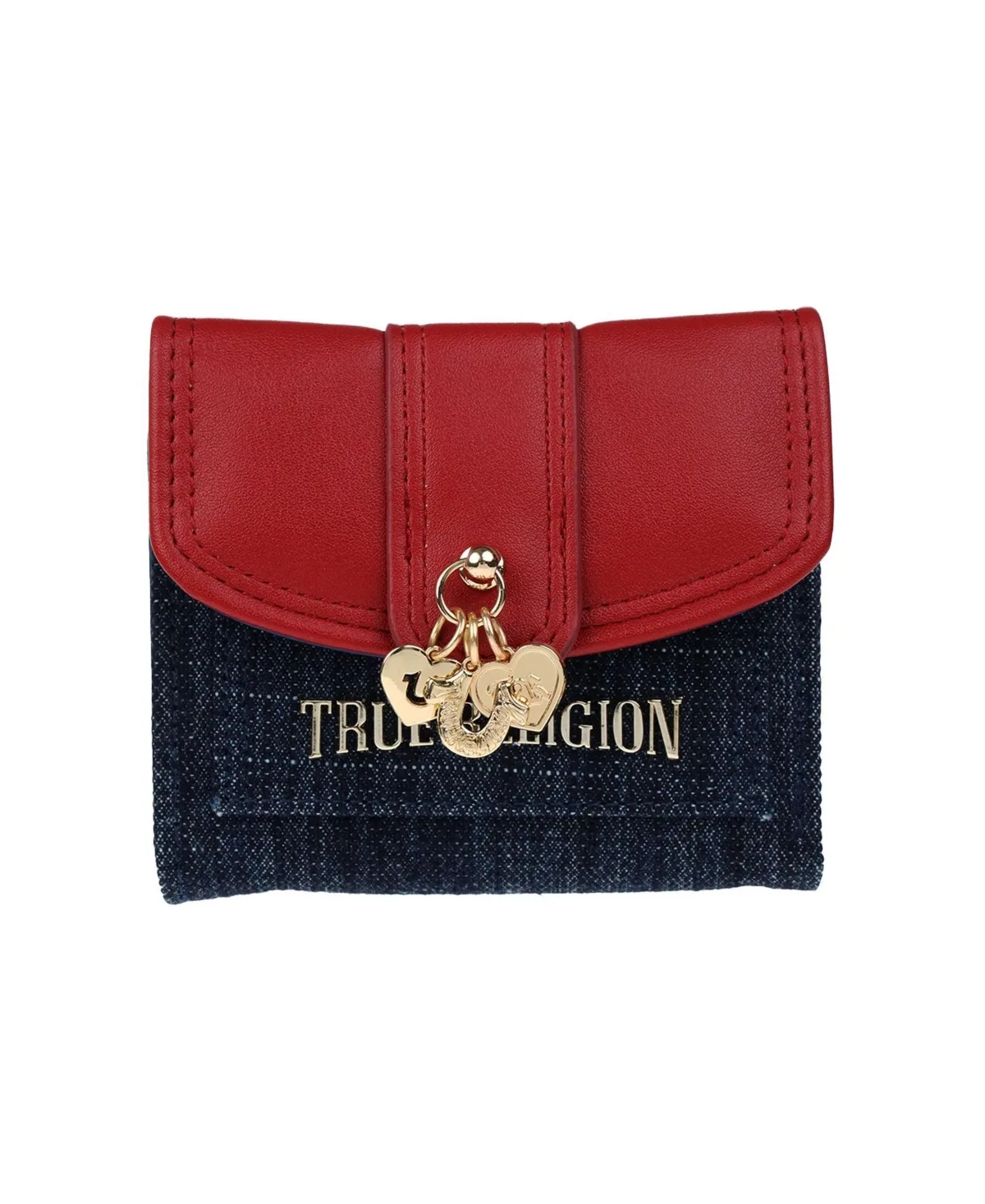 Charm Dangle PU Flap Trifold Wallet by True Religion