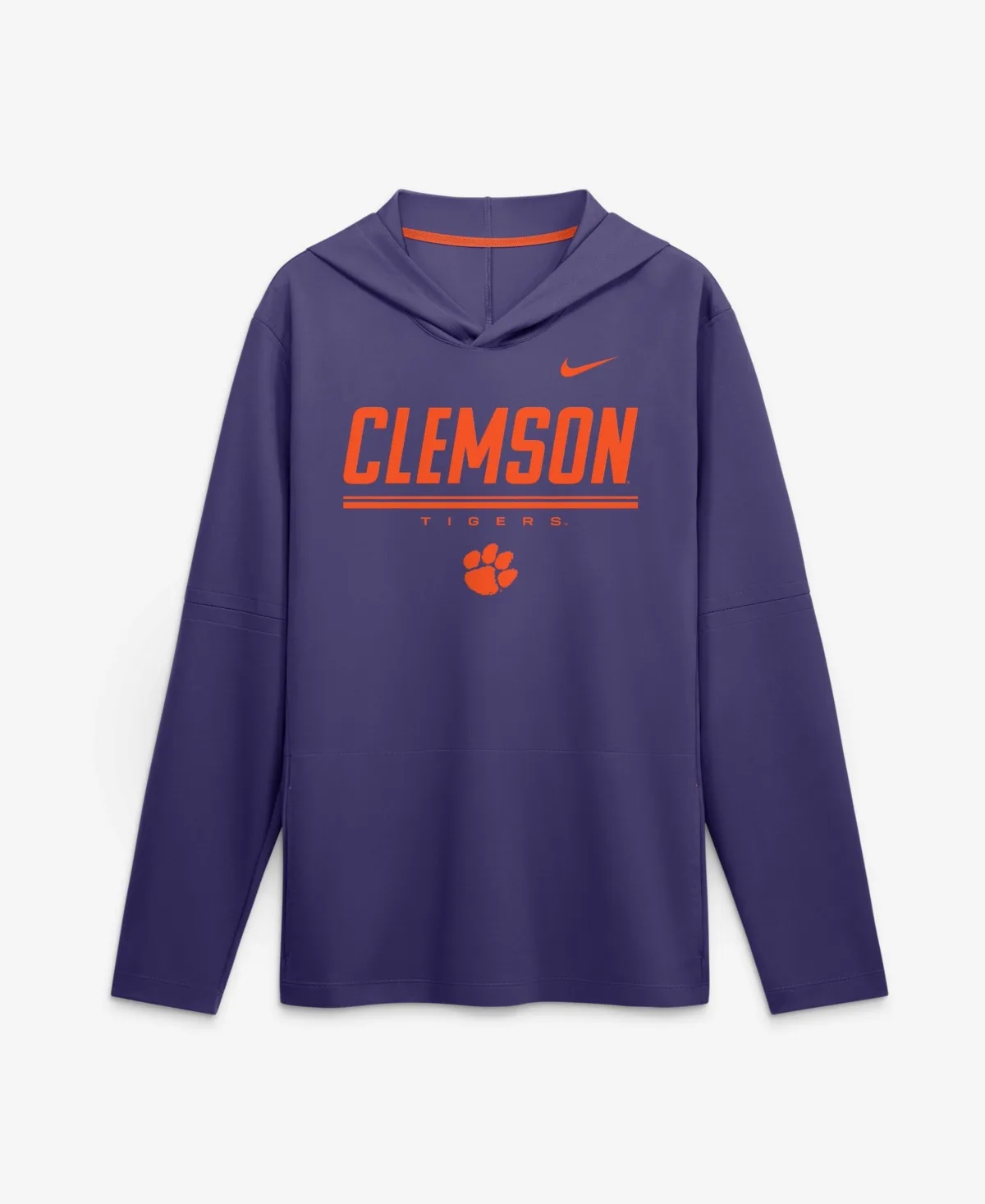 Clemson Tigers Clemson Sideline Removable Sleeves Lightweight Dri-Fit Hoodie by Nike