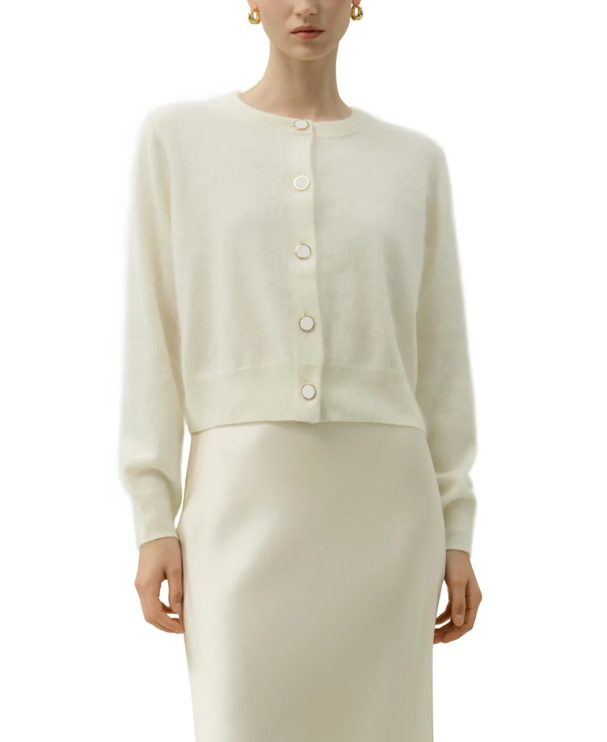 Ultra-Soft Brushed Cashmere Cardigan by Lilysilk