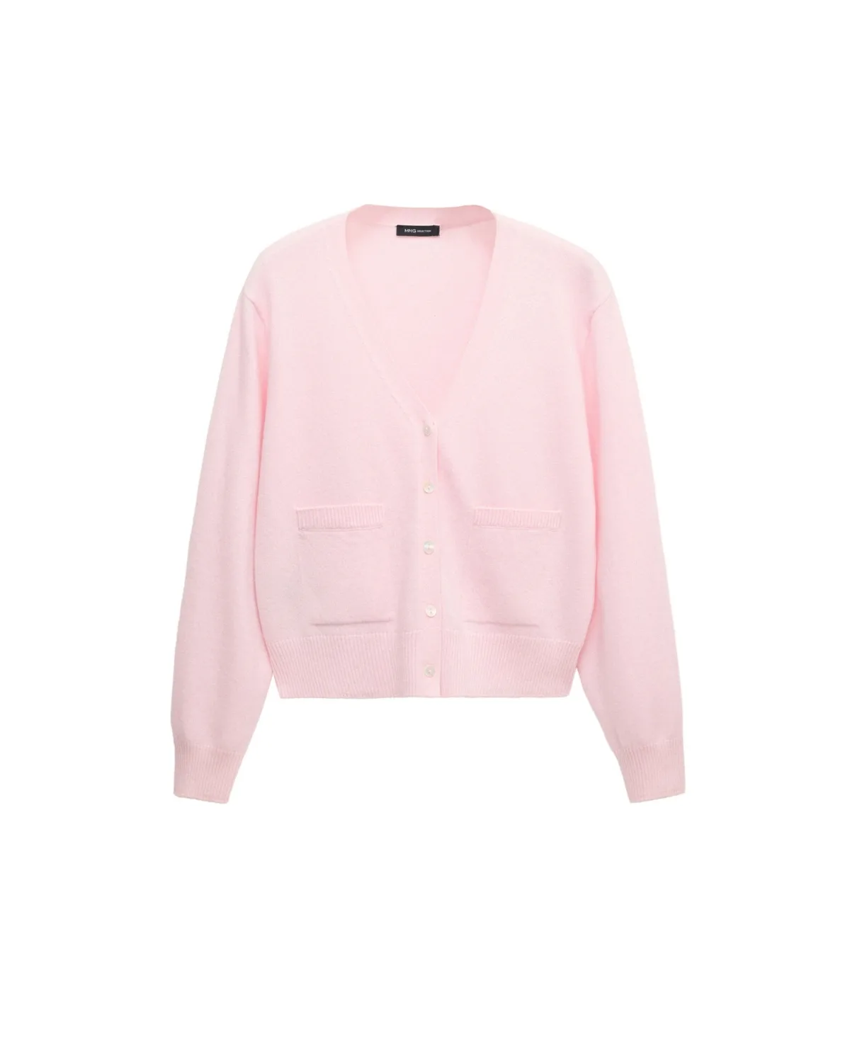 Selection Wool & Cashmere-Blend V-Neck Cardigan by Mango