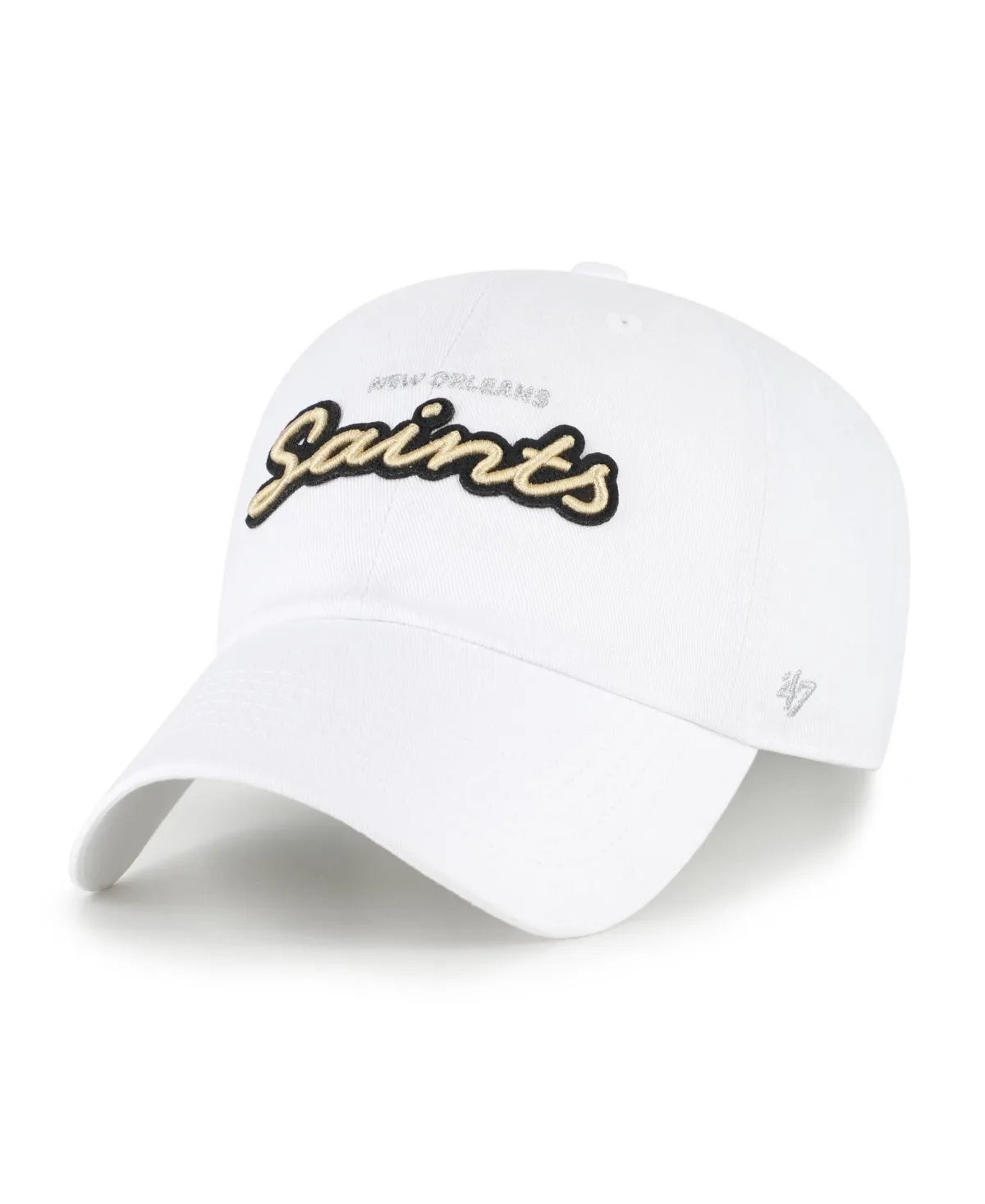 New Orleans Saints Trendy Script Clean Up Adjustable Baseball Cap by 47 Brand