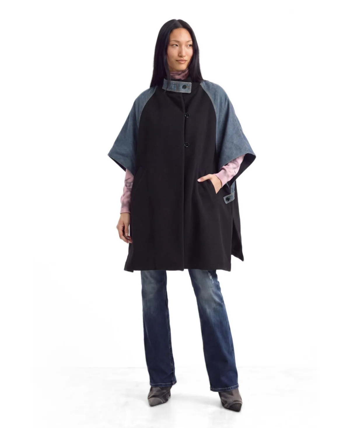 Combined Denim Poncho by Desigual