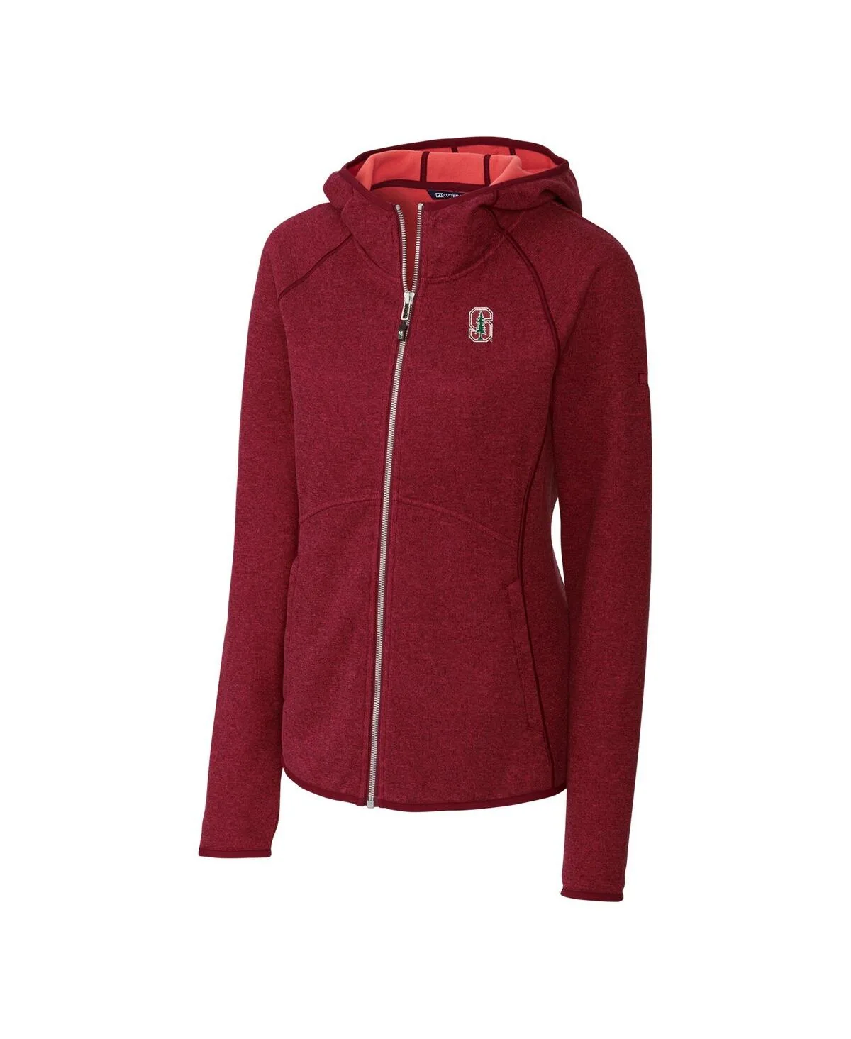 Stanford Cardinal Mainsail Hooded Full-Zip Jacket by Cutter & Buck