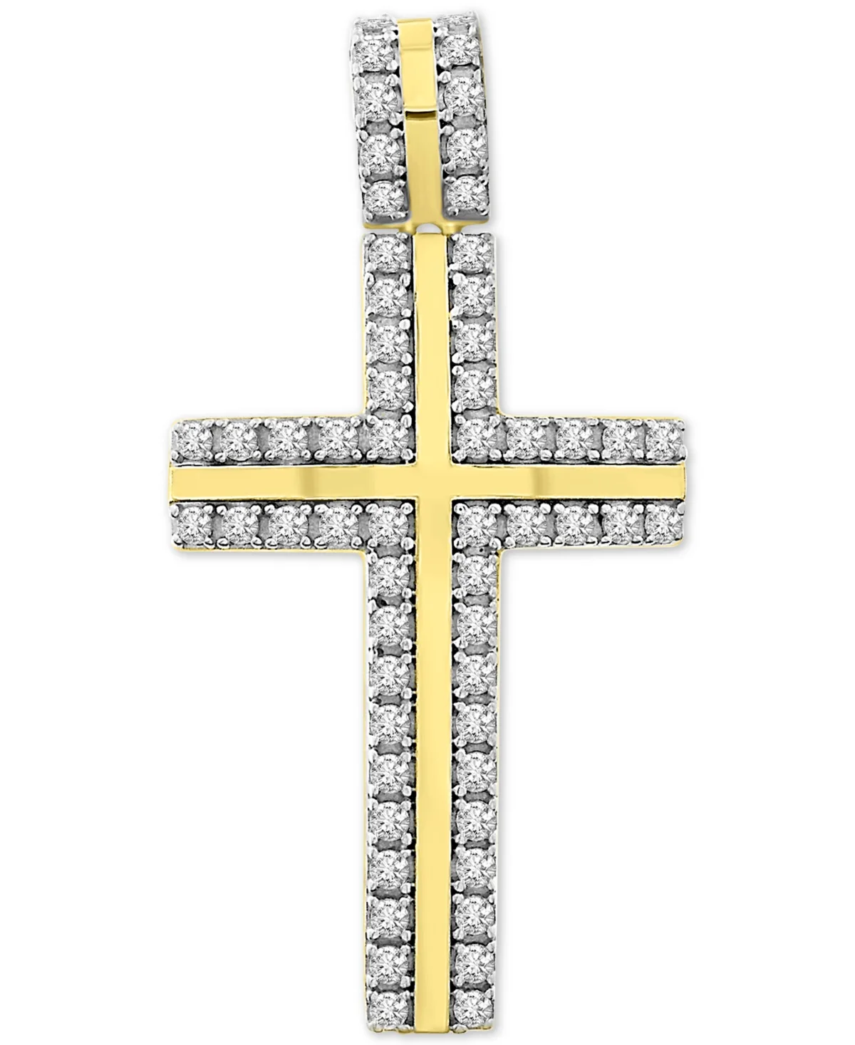 Diamond Cross Pendant (1 ct. t.w.) in 10k Gold by Macy's