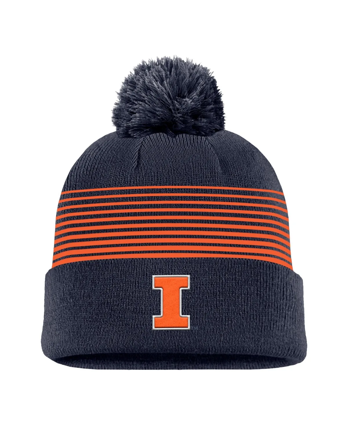 Illinois Fighting Illini 2026 On-Field Peak Cuffed Knit Hat with Pom