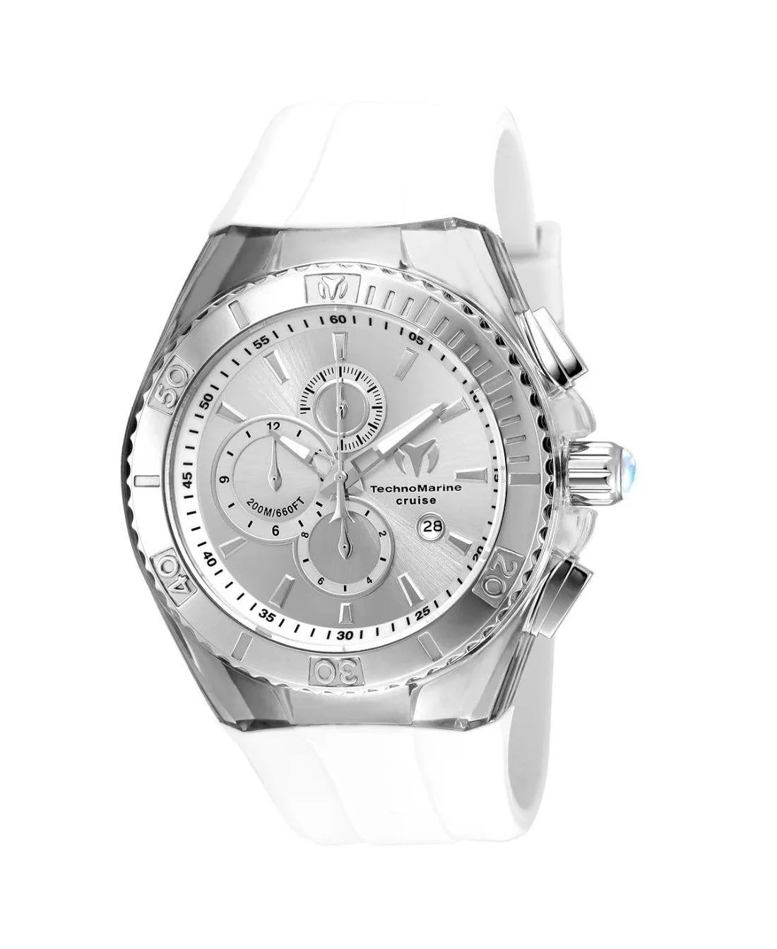 Quartz Cruise Star White Rubber Watch, 45mm by Technomarine