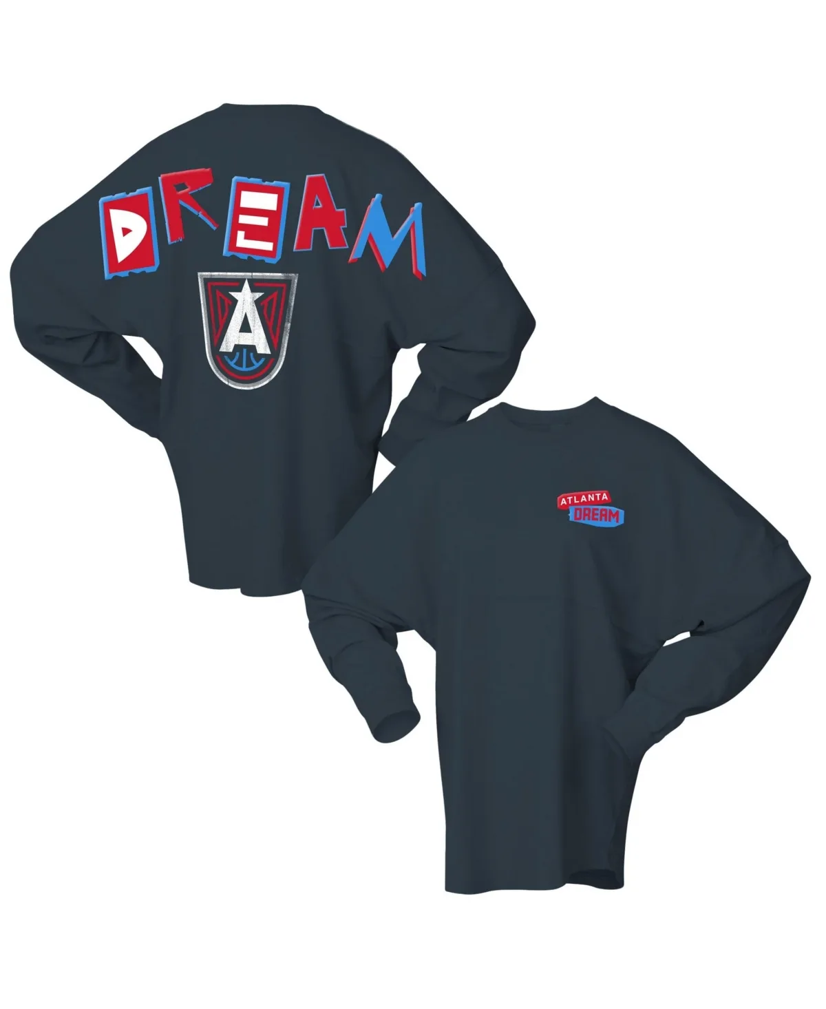 Atlanta Dream Patches Oversized Long Sleeve T-Shirt by Spirit Jersey