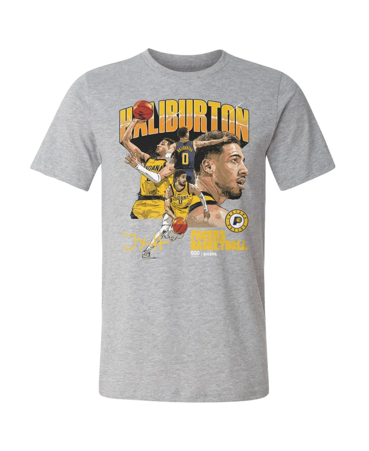 500 Level Tyrese Haliburton Indiana Pacers Collage T-Shirt by 500 Level