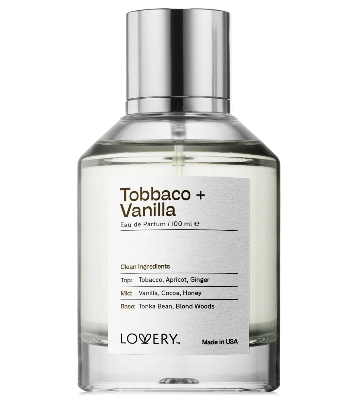 Tobacco + Vanilla Eau De Parfum, 3.4 oz by Lovery